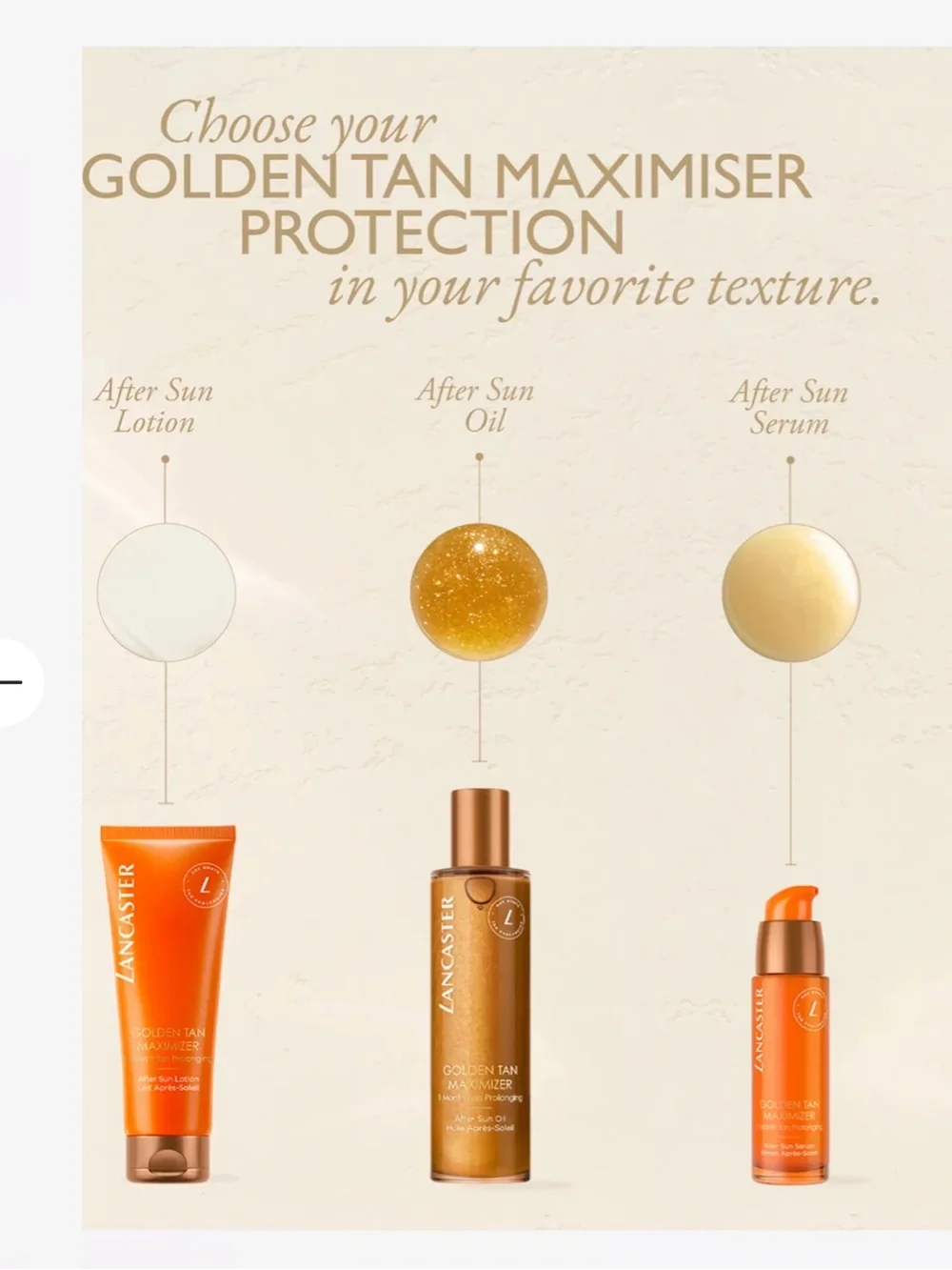 Lancaster Golden Tan Maximiser after-sun lotion Travel Size